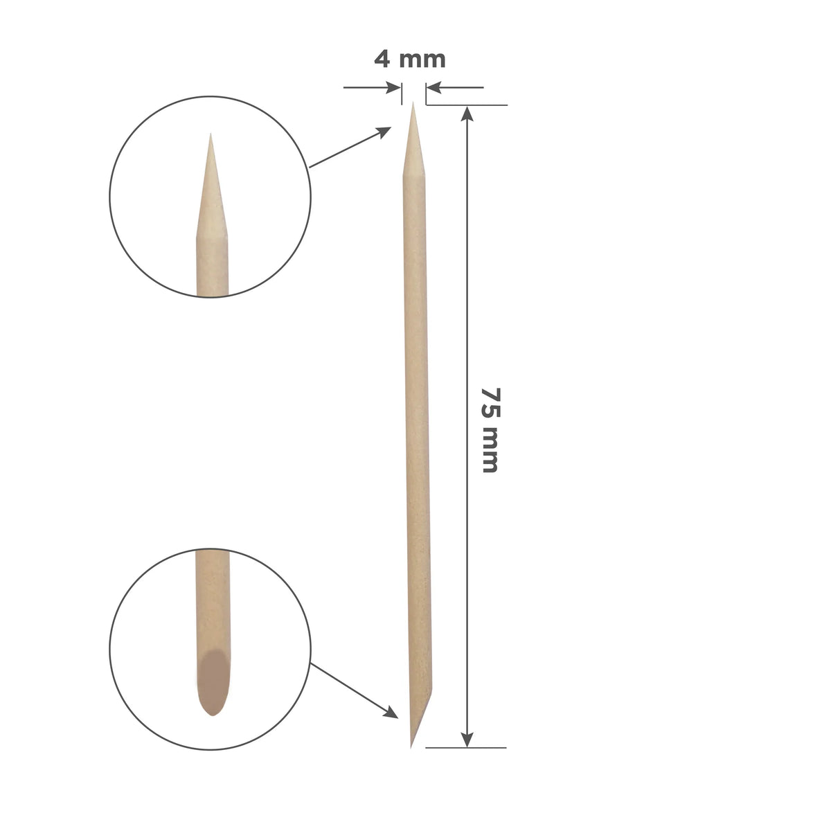 STALEKS EXPERT Pau de Laranjeira em Madeira 75 mm – 100 Unidades