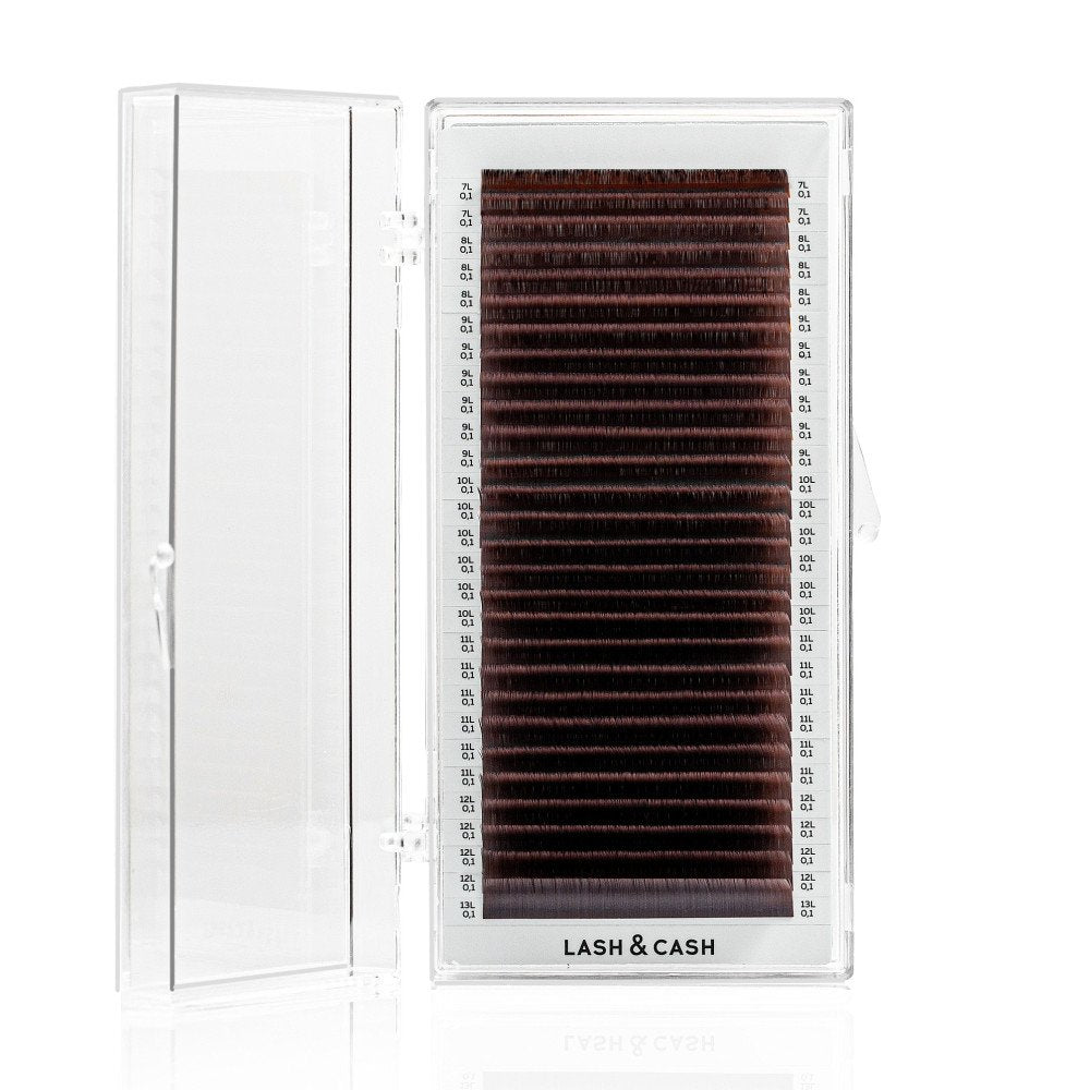 Pestanas VELVET BROWN - LASH&CASH 28 linhas MIX