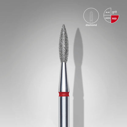 STALEKS EXPERT Broca diamantada para unhas, diâmetro da cabeça 2,1 mm, parte de trabalho 8 mm