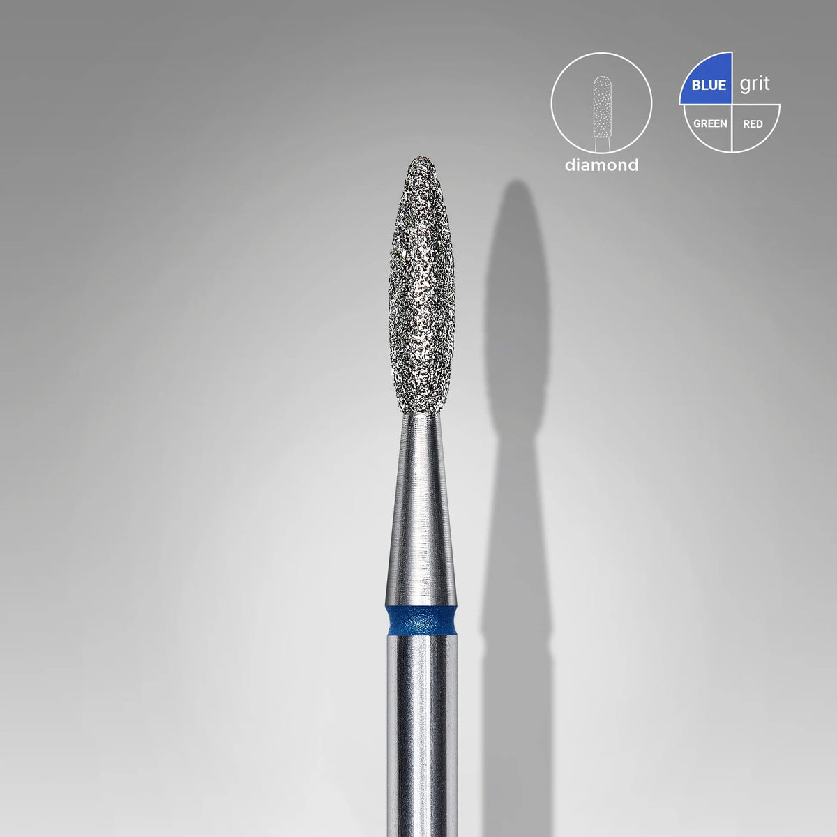 STALEKS EXPERT Broca diamantada para unhas, diâmetro da cabeça 2,1 mm, parte de trabalho 8 mm