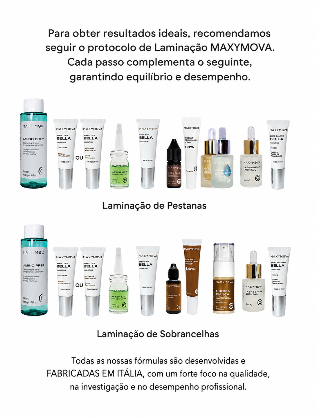 Individuais BELLA Collection 10ml - Lash & Brows Maxymova