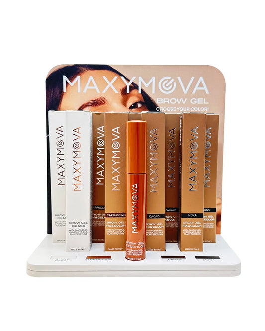 MAXYMOVA Brow Gel Display Stand — Expositor de Géis para Sobrancelhas