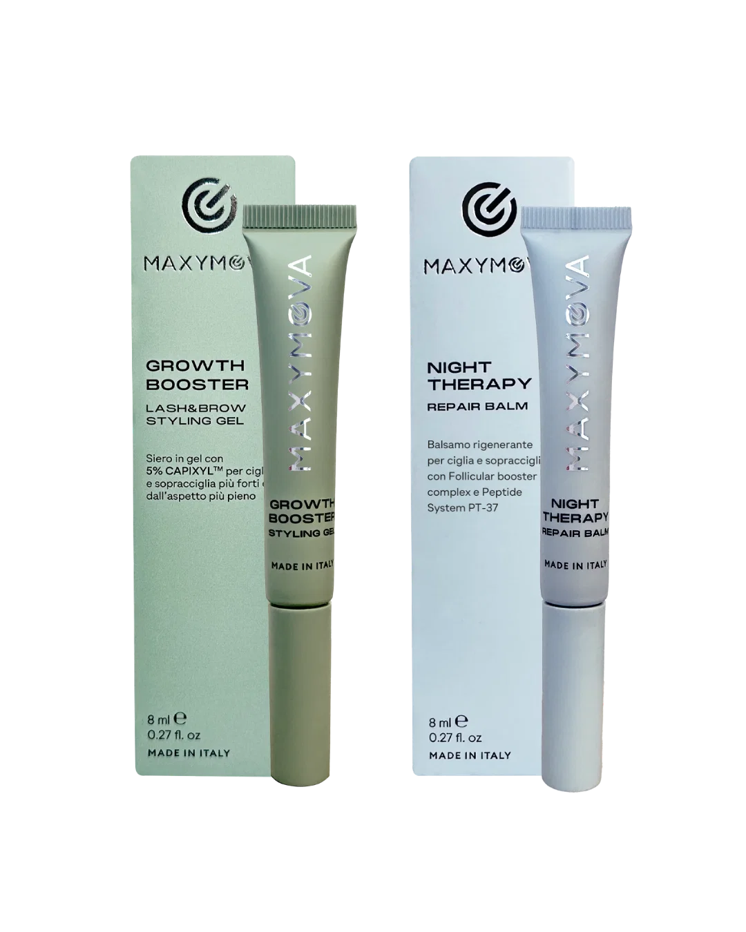 SET 2 SERUMS— Lash &amp; Brow Growth Booster + Night Therapy Repair Balm