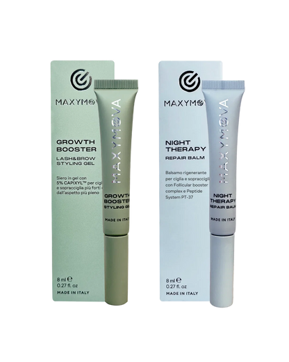 SET 2 SERUMS— Lash &amp; Brow Growth Booster + Night Therapy Repair Balm